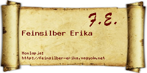 Feinsilber Erika névjegykártya